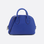 Aurora Dome Mini Handbag – Pebbled Top - Handle Bag with Detachable Strap - in Blue | Arvea Bags