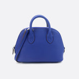 Aurora Dome Mini Handbag – Pebbled Top - Handle Bag with Detachable Strap - in Blue | Arvea Bags