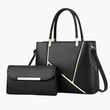 Aurora | Elegant Handbag & Clutch Set – Modern Luxury for Every Occasion - in Black | Arvea Bags