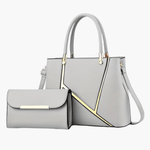 Aurora | Elegant Handbag & Clutch Set – Modern Luxury for Every Occasion - in Grey | Arvea Bags