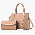 Aurora | Elegant Handbag & Clutch Set – Modern Luxury for Every Occasion - in Khaki | Arvea Bags