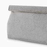 Aurora | Gold Crystal Mesh Evening Clutch – Luxe Radiance - in Silver | Arvea Bags
