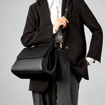 Aurora Leather Crossbody Bag – Women's Minimalist Shoulder Bag in Brown - in Black | Arvea Bags