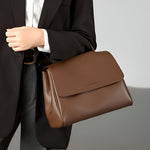 Aurora Leather Crossbody Bag – Women's Minimalist Shoulder Bag in Brown - in Dark Brown | Arvea Bags