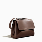 Aurora Leather Crossbody Bag – Women's Minimalist Shoulder Bag in Brown - in Dark Brown | Arvea Bags