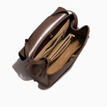 Aurora Leather Crossbody Bag – Women's Minimalist Shoulder Bag in Brown - in Dark Brown | Arvea Bags