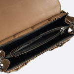 Aurora Quilted Statement Bag – Structured Handbag with Chain Detail & Top Handle - in Light Brown | Arvea Bags