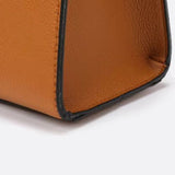 Aurora Signature Trapeze Bag – Structured Handbag with Turn - Lock Closure - in Camel | Arvea Bags