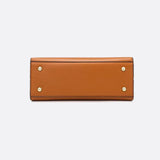 Aurora Signature Trapeze Bag – Structured Handbag with Turn - Lock Closure - in Camel | Arvea Bags
