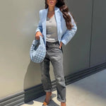 Aurora Woven Lamb Leather Hobo Bag – Light Blue Handmade in Italy - in Denim Blue | Arvea Bags