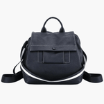 Ava | Modern Taupe Leather Backpack – Effortless Elegance - in Black | Arvea Bags
