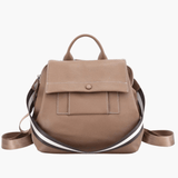 Ava | Modern Taupe Leather Backpack – Effortless Elegance - in Khaki | Arvea Bags
