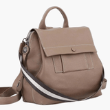 Ava | Modern Taupe Leather Backpack – Effortless Elegance - in Red | Arvea Bags