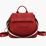 Ava | Modern Taupe Leather Backpack – Effortless Elegance - in Red | Arvea Bags