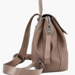 Ava | Modern Taupe Leather Backpack – Effortless Elegance - in Red | Arvea Bags