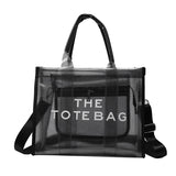 Ava | Neon Orange Mesh Tote Bag – Bold & Trendy - in Black | Arvea Bags