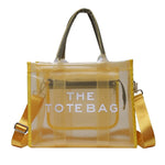 Ava | Neon Orange Mesh Tote Bag – Bold & Trendy - in Yellow | Arvea Bags