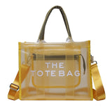Ava | Neon Orange Mesh Tote Bag – Bold & Trendy - in Yellow | Arvea Bags