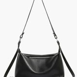 Avaris | Luxe Sky Blue Leather Crossbody Bag – Sleek & Versatile - in Black | Arvea Bags