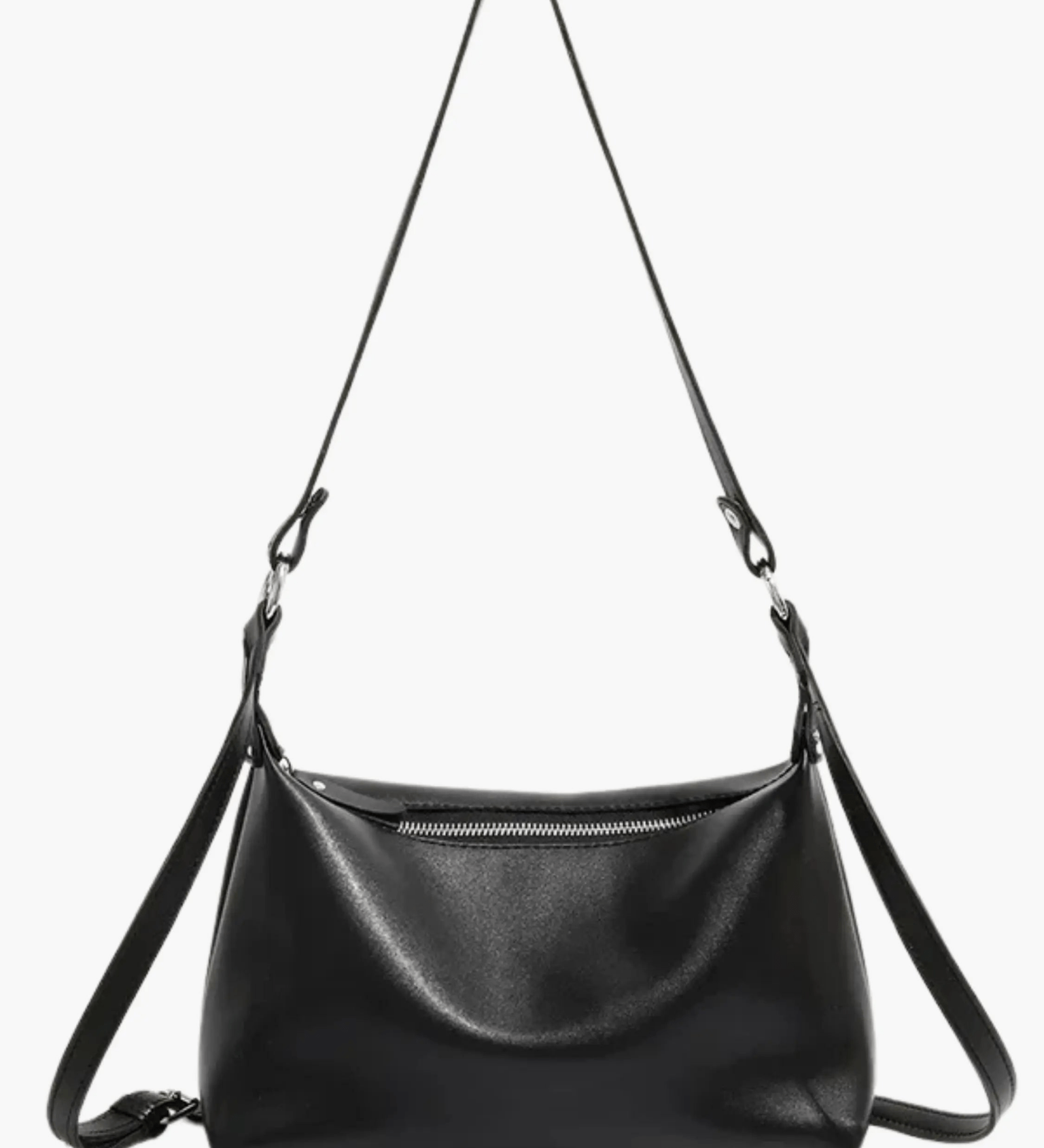 Avaris | Luxe Sky Blue Leather Crossbody Bag – Sleek & Versatile - in Black | Arvea Bags