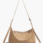 Avaris | Luxe Sky Blue Leather Crossbody Bag – Sleek & Versatile - in Khaki | Arvea Bags