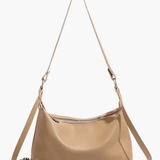 Avaris | Luxe Sky Blue Leather Crossbody Bag – Sleek & Versatile - in Khaki | Arvea Bags