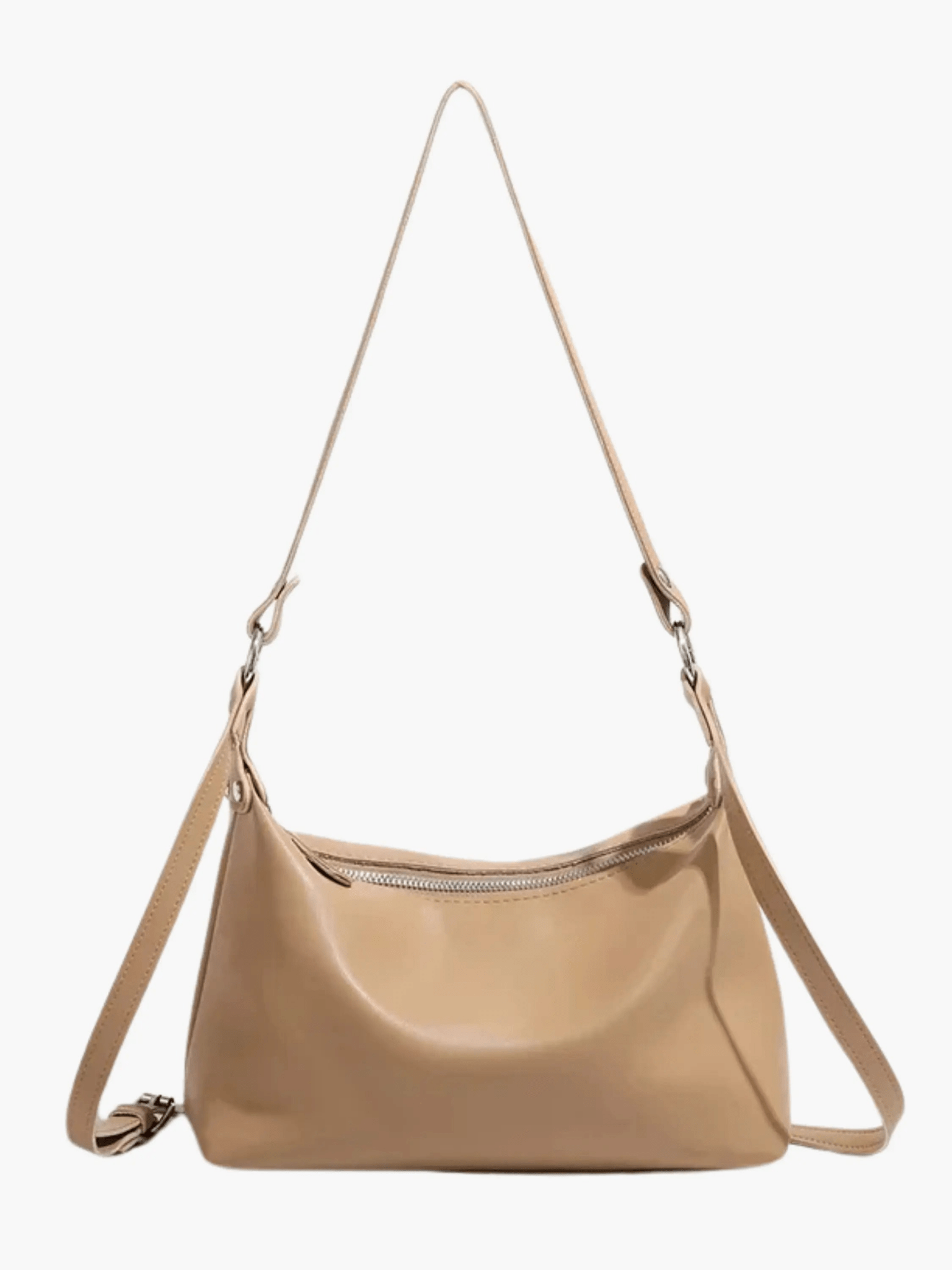 Avaris | Luxe Sky Blue Leather Crossbody Bag – Sleek & Versatile - in Khaki | Arvea Bags