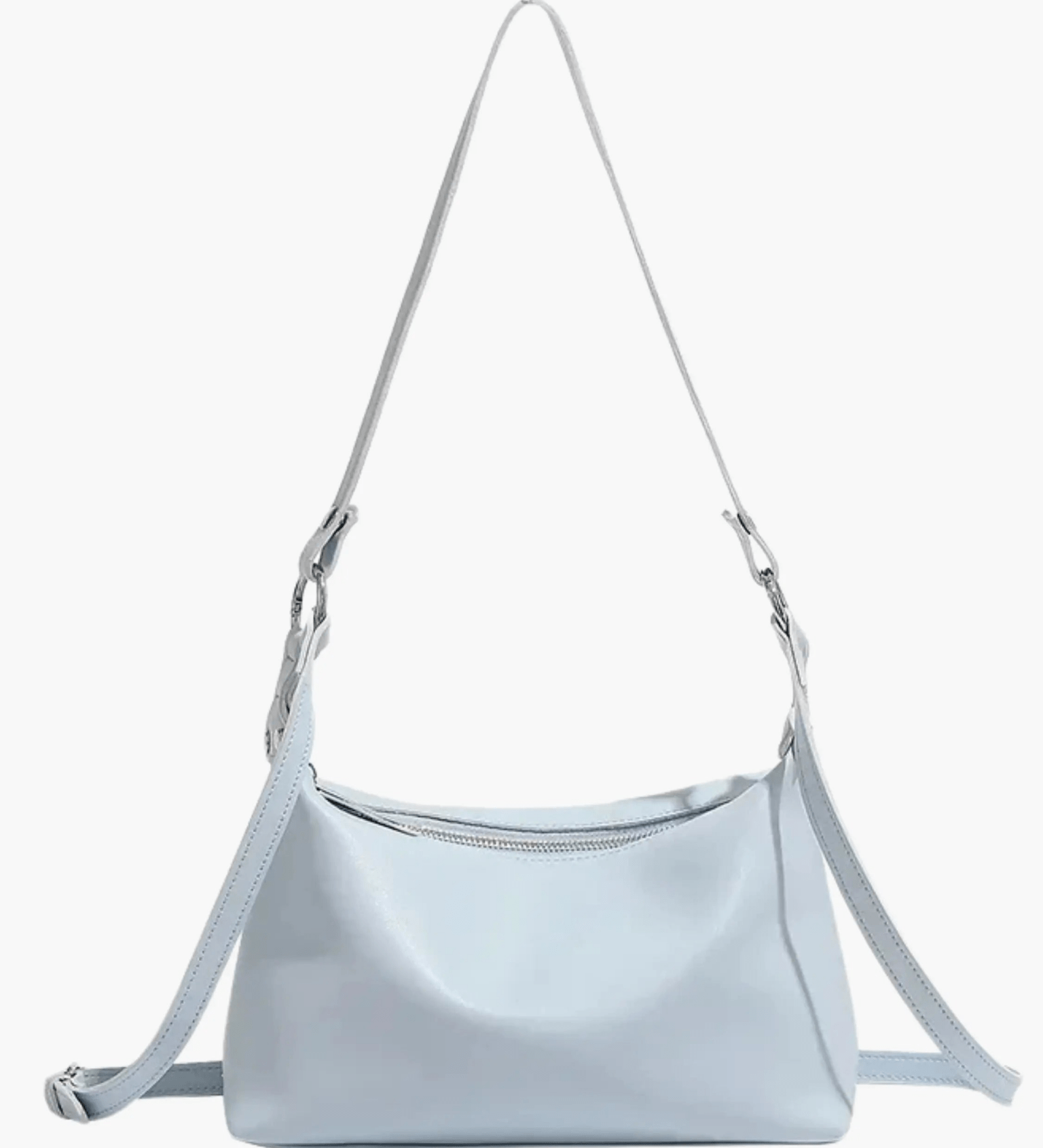 Avaris | Luxe Sky Blue Leather Crossbody Bag – Sleek & Versatile - in Light Blue | Arvea Bags