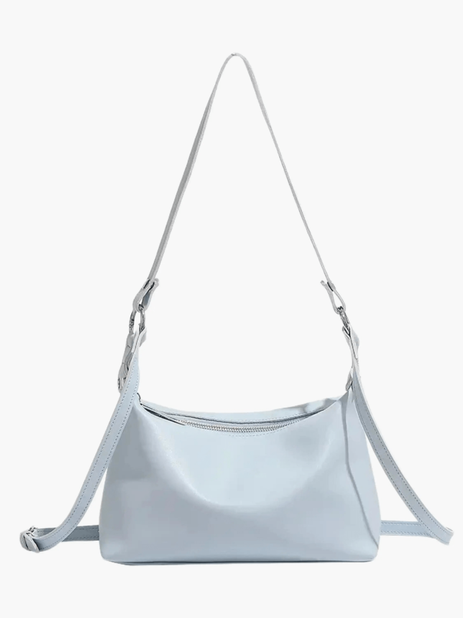 Avaris | Luxe Sky Blue Leather Crossbody Bag – Sleek & Versatile - in Light Blue | Arvea Bags