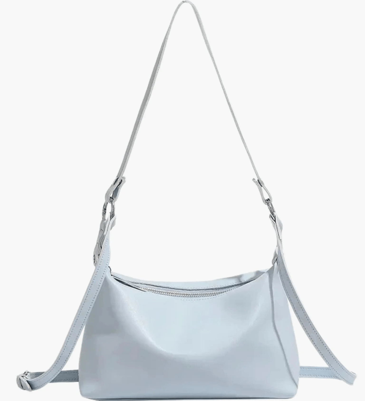 Avaris | Luxe Sky Blue Leather Crossbody Bag – Sleek & Versatile - in Light Blue | Arvea Bags