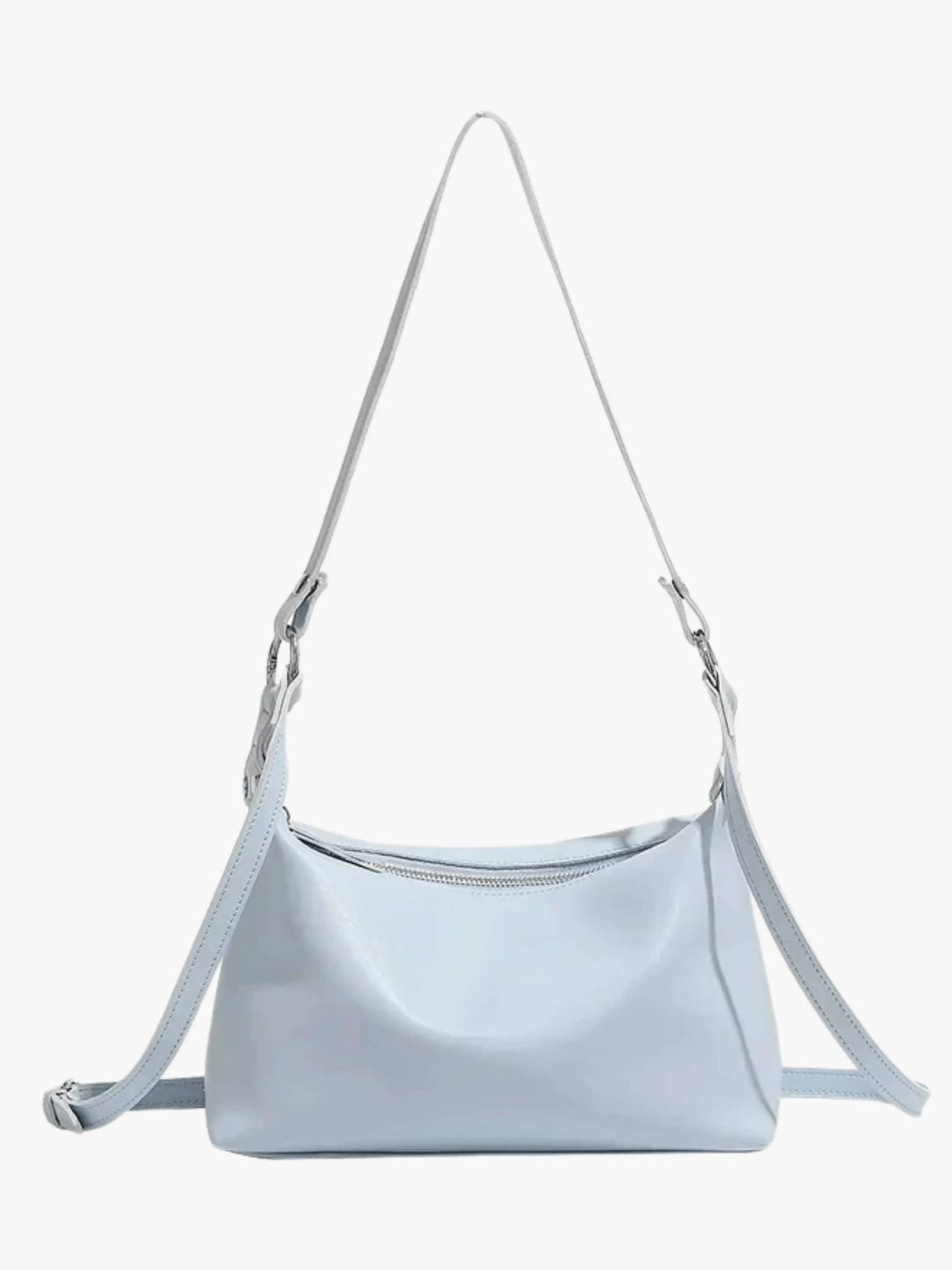 Avaris | Luxe Sky Blue Leather Crossbody Bag – Sleek & Versatile - in Light Blue | Arvea Bags