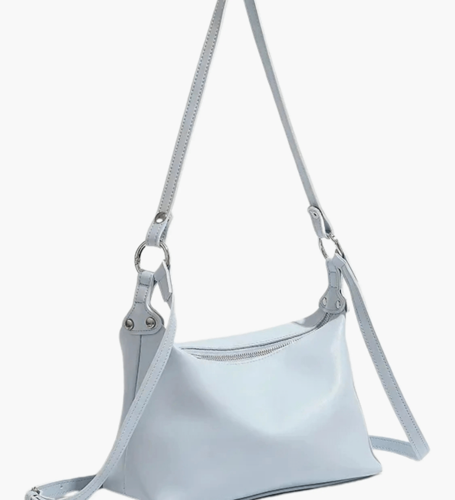 Avaris | Luxe Sky Blue Leather Crossbody Bag – Sleek & Versatile - in Light Blue | Arvea Bags