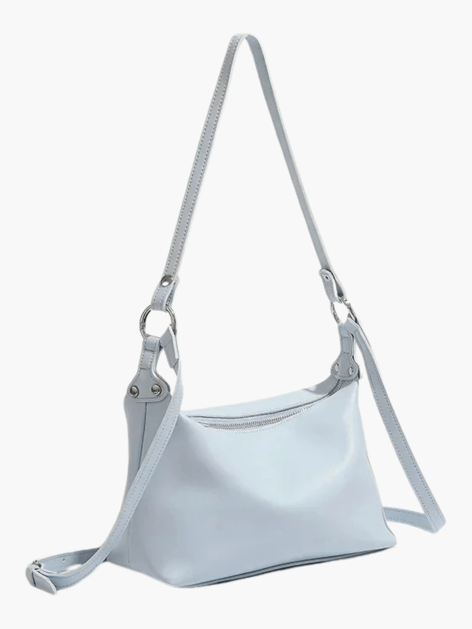 Avaris | Luxe Sky Blue Leather Crossbody Bag – Sleek & Versatile - in Light Blue | Arvea Bags