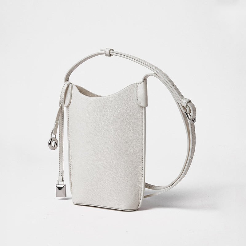 Aziel | Leather Crossbody Bag – Minimalist Elegance & Everyday Versatility - in Light Beige | Arvea Bags