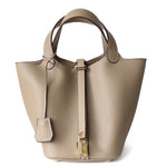 Azrielle | Premium Vegan Leather Litchi Grain Buckle Bag with Top Handle & Inner Pouch - in Green | Arvea Bags