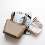 Azrielle | Premium Vegan Leather Litchi Grain Buckle Bag with Top Handle & Inner Pouch - in Yellow | Arvea Bags