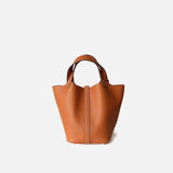 Azrielle | Premium Vegan Leather Litchi Grain Buckle Bag with Top Handle & Inner Pouch - in Yellow | Arvea Bags