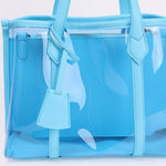 Bella | Black Patent Transparent Tote Bag – Modern & Trendy - in Black | Arvea Bags