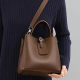 Bella | Classic Leather Tote Bag – Elegant & Functional for Every Occasion - in Brown | Arvea Bags