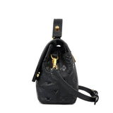 Black Embossed Pattern Top Handle Bag - Unique & Chic - in Black | Arvea Bags