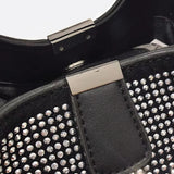 Black Rhinestone Bucket Bag – Sparkly Evening Shoulder Bag - in Light Beige | Arvea Bags
