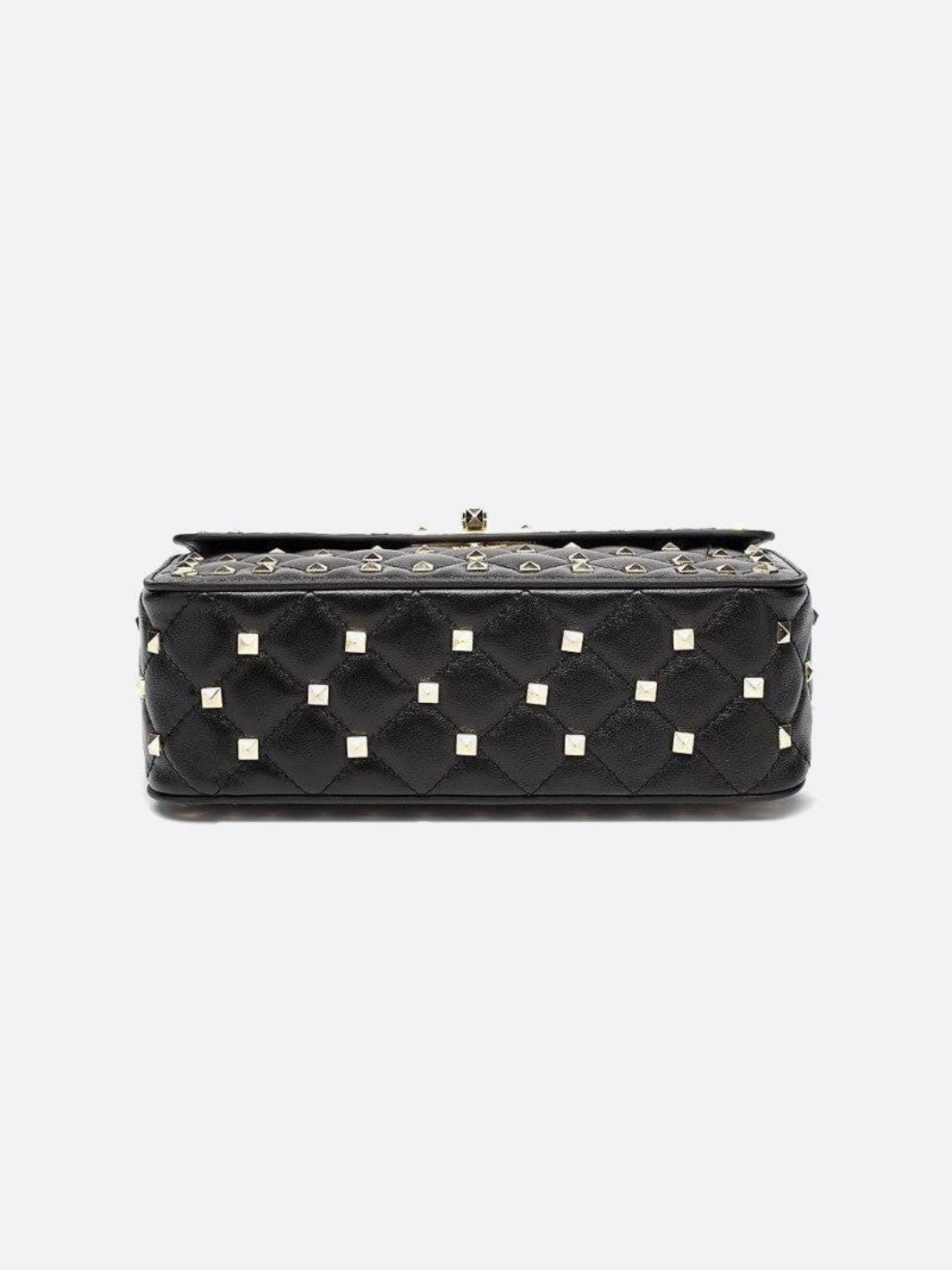 Black Studded Leather Handbag – Rock Chic Meets Luxury - in Black | Arvea Bags