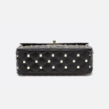 Black Studded Leather Handbag – Rock Chic Meets Luxury - in Black | Arvea Bags
