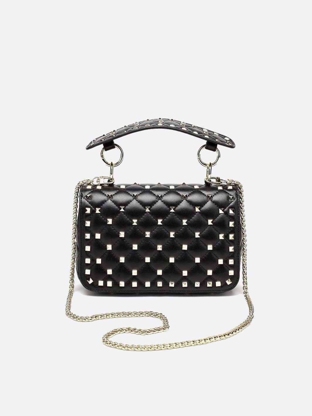 Black Studded Leather Handbag – Rock Chic Meets Luxury - in Black | Arvea Bags