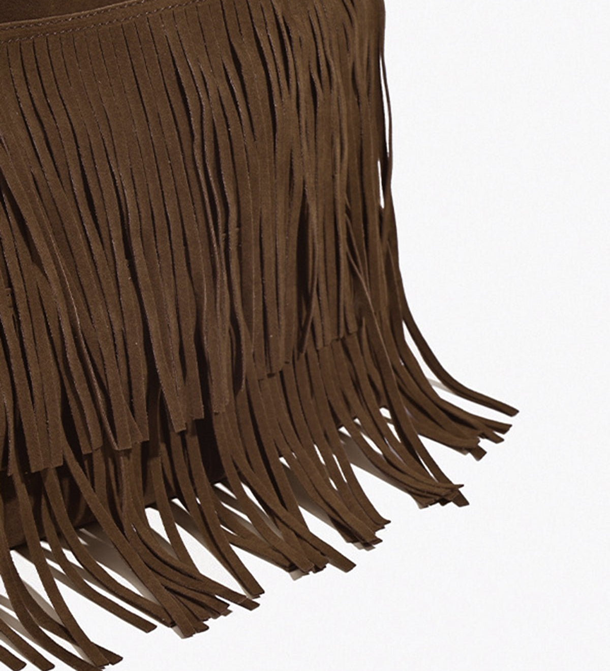 Boheemse | Suede Fringe Hobo Bag – A Statement of Bohemian Elegance - in Dark Brown | Arvea Bags