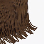 Boheemse | Suede Fringe Hobo Bag – A Statement of Bohemian Elegance - in Dark Brown | Arvea Bags