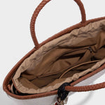 Boho Chic Woven Tote Bag for Women – Dual Handle Design - in Black | Arvea Bags