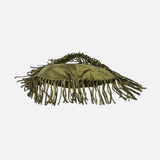 Boho Fringe Hobo Bag – Suede - Look Slouchy Shoulder Purse - in Military Green | Arvea Bags