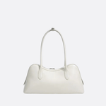 Boston Shoulder Bag with Floral Charm – Elegant Everyday Handbag - in White | Arvea Bags