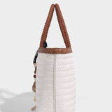 Braided Tote Bag with Removable Strap – Stylish Everyday Handbag with Charm - in Black | Arvea Bags